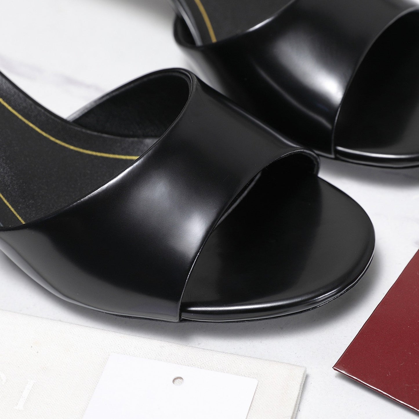 GG 26s Slide 5.5 With Bamboo Motif Black Lambskin 961222
