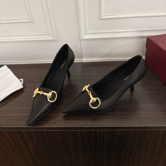 GG Boulevard Pumps 7.5cm Black Leather 888854