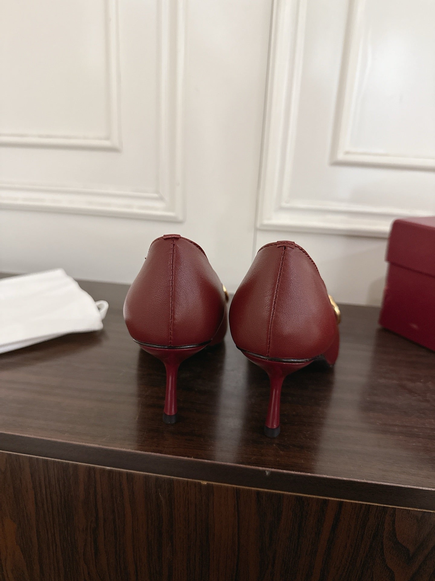 GG Boulevard Pumps 7.5cm Burgundy Leather 888855