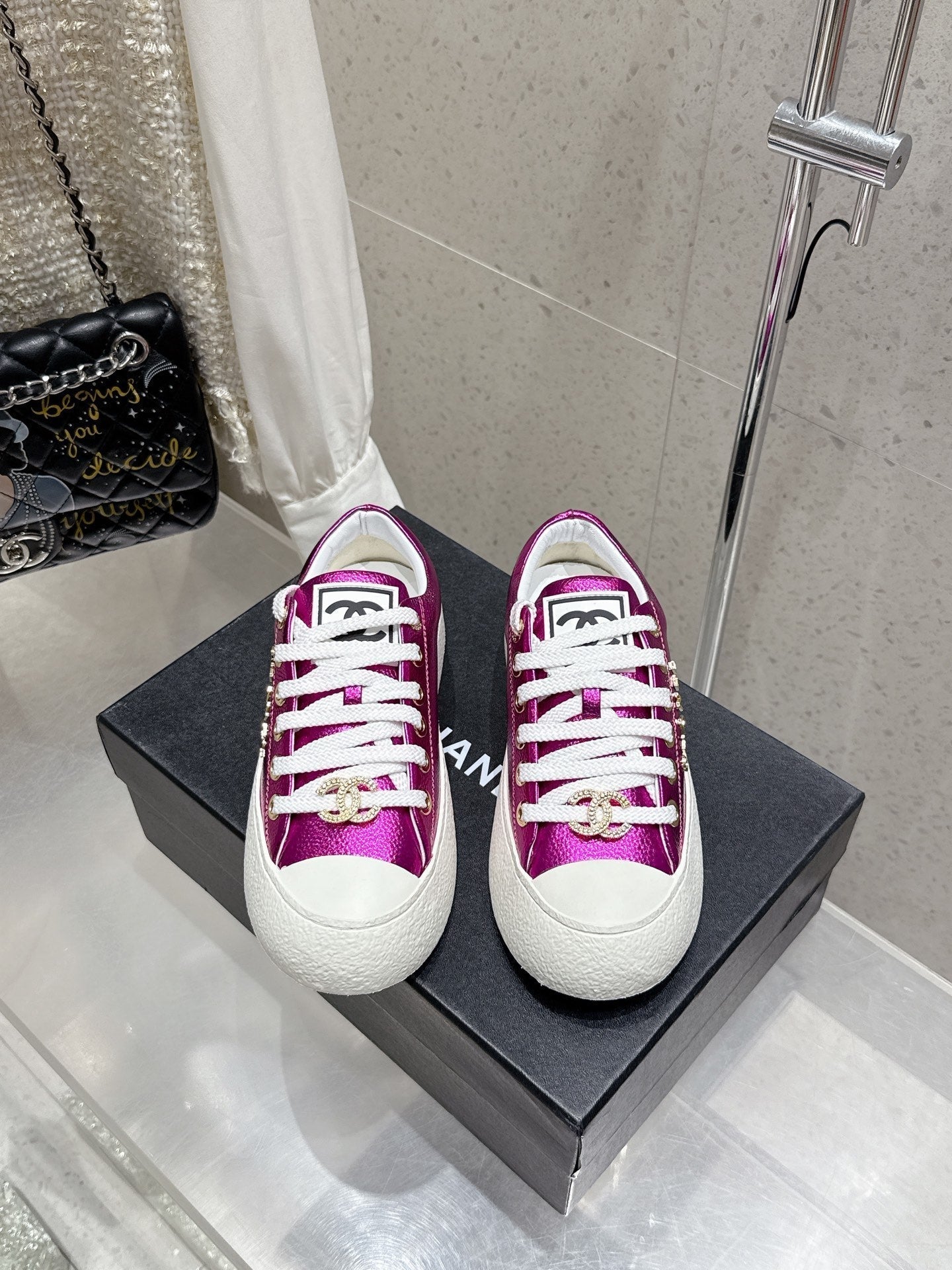 CC Sneaker Purple cowhide 204665