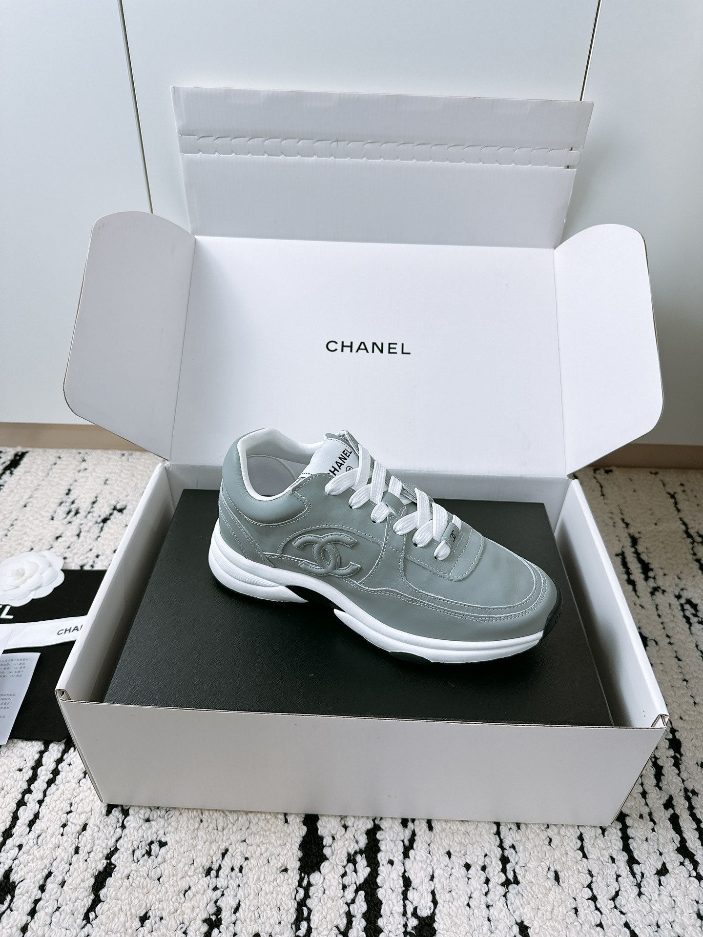 CC Sneaker 35mm In Grey Soft Cowhide 144708