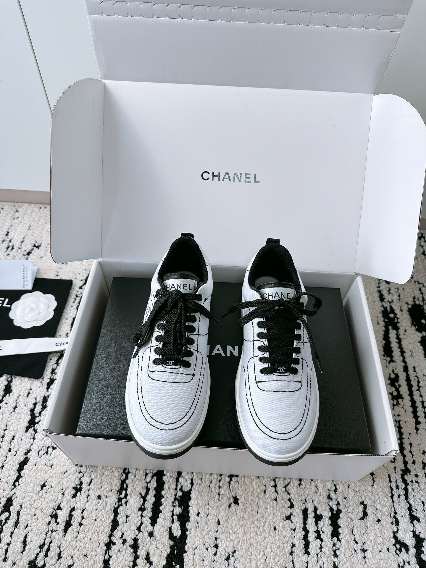 CC Sneaker In White Canvas Fabric 144501
