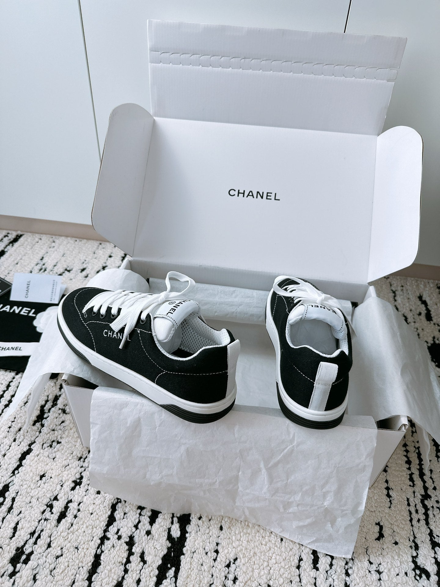 CC Sneaker In Black Canvas Fabric 144507