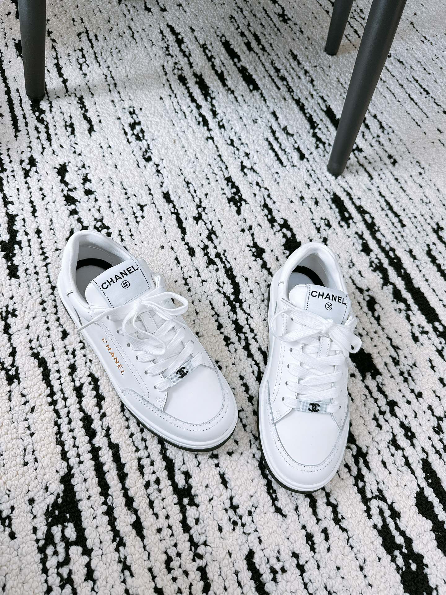 CC Sneaker In White Lambskin 144511