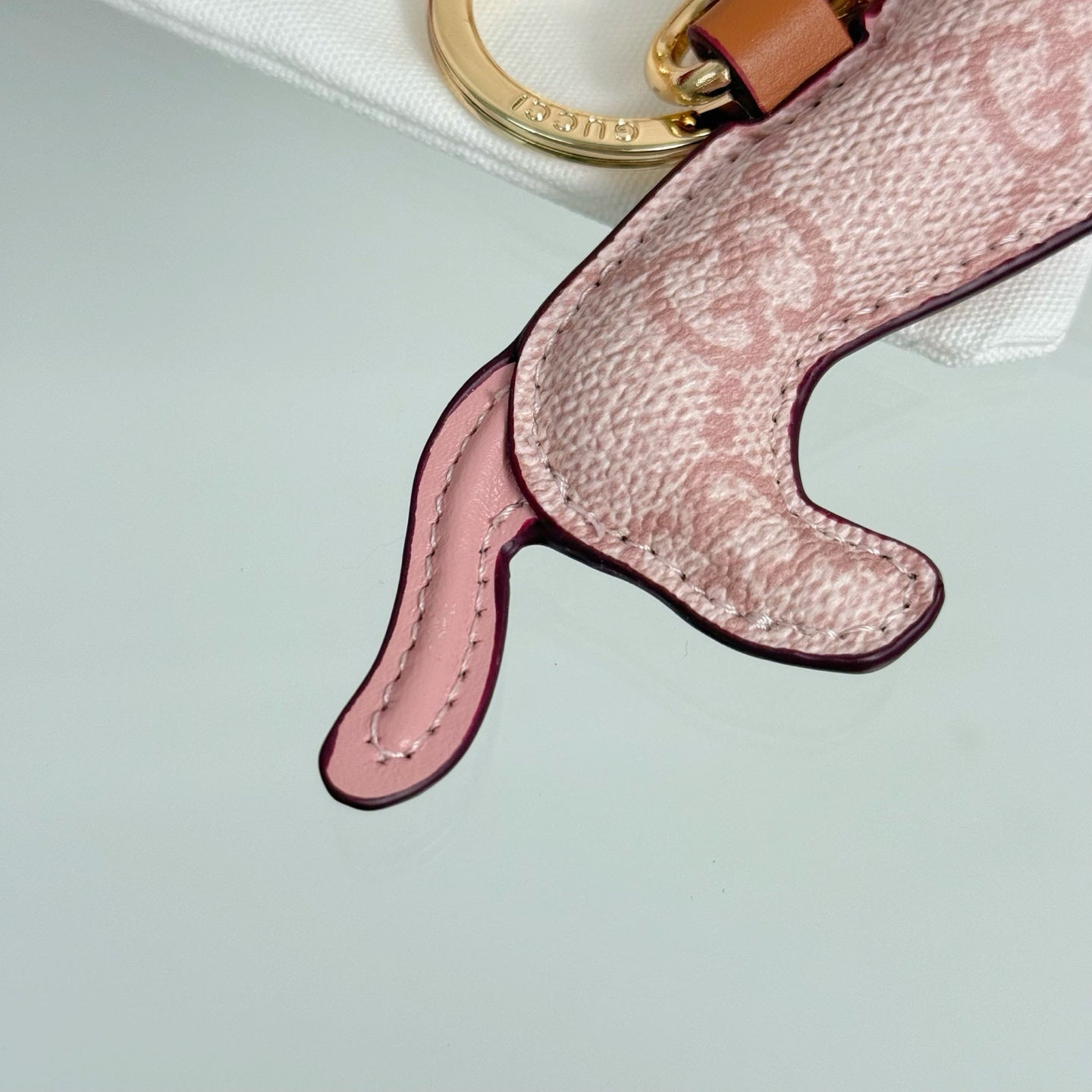 Gucci Dog-shaped Light Pink Bag Charm