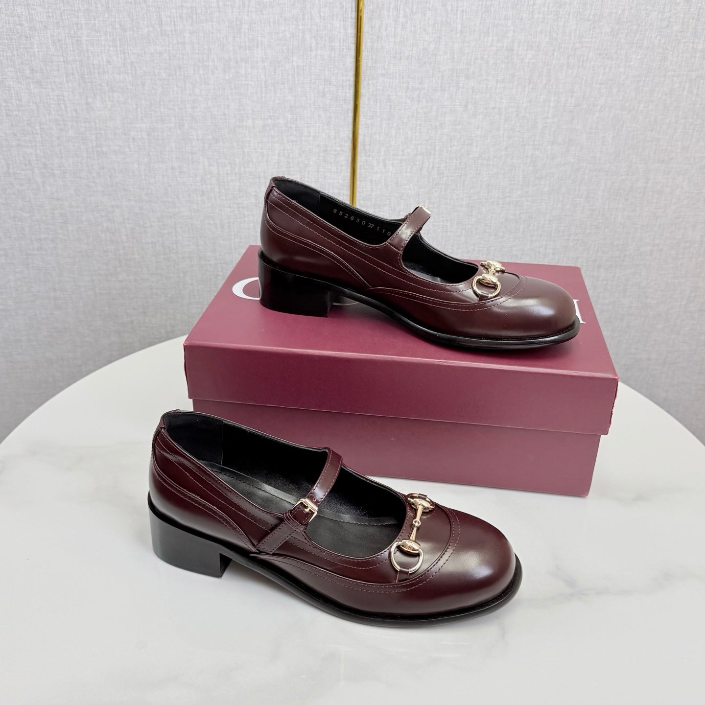 GG 26s Horsebit Loafers Burgundy Glossy Leather 639923