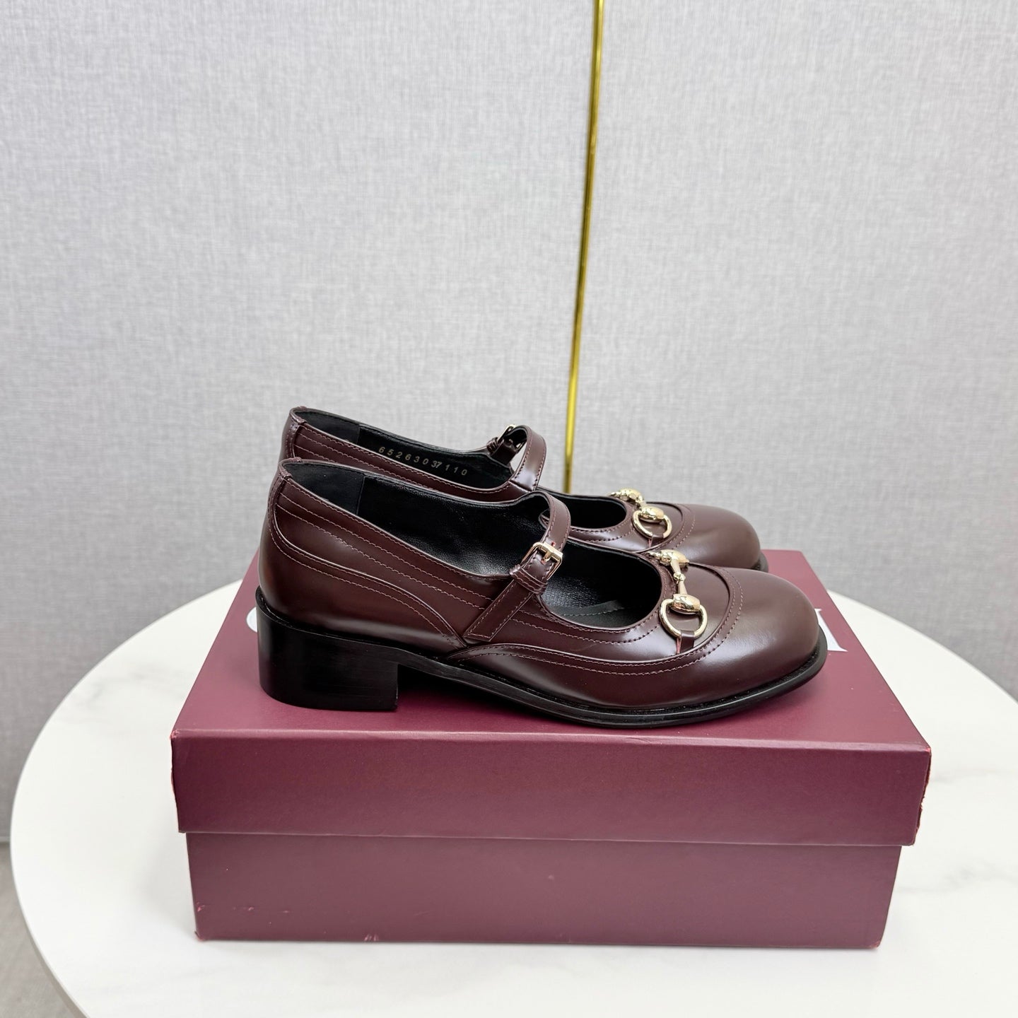 GG 26s Horsebit Loafers Burgundy Glossy Leather 639923