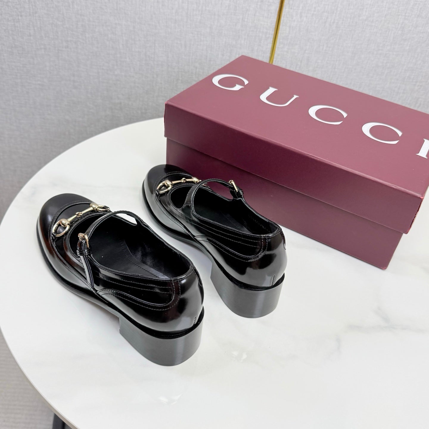 GG 26s Horsebit Loafers Black Glossy Leather 639924