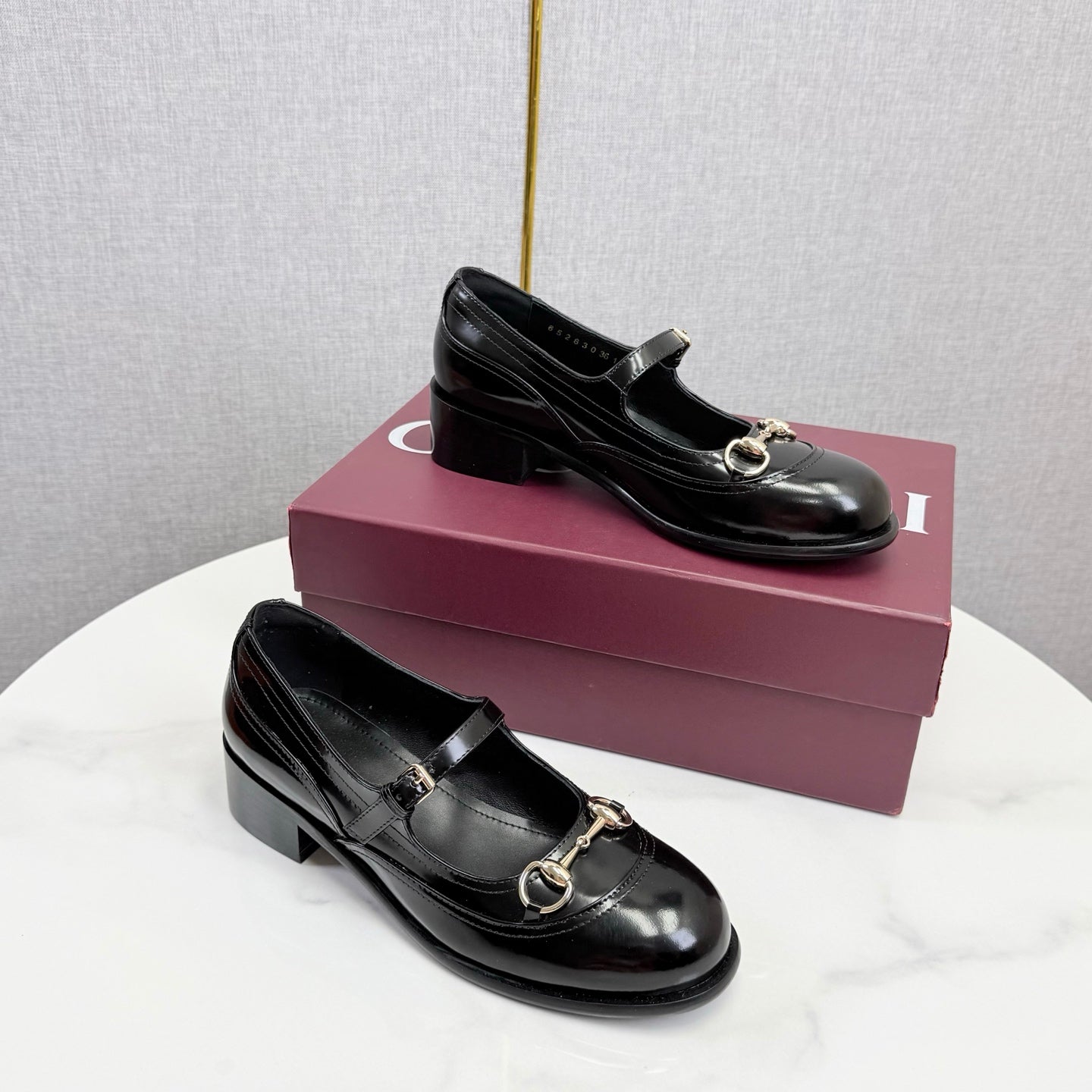 GG 26s Horsebit Loafers Black Glossy Leather 639924