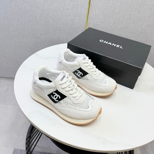 CC 26s Trainer Sneakers White Mesh Suede 865802