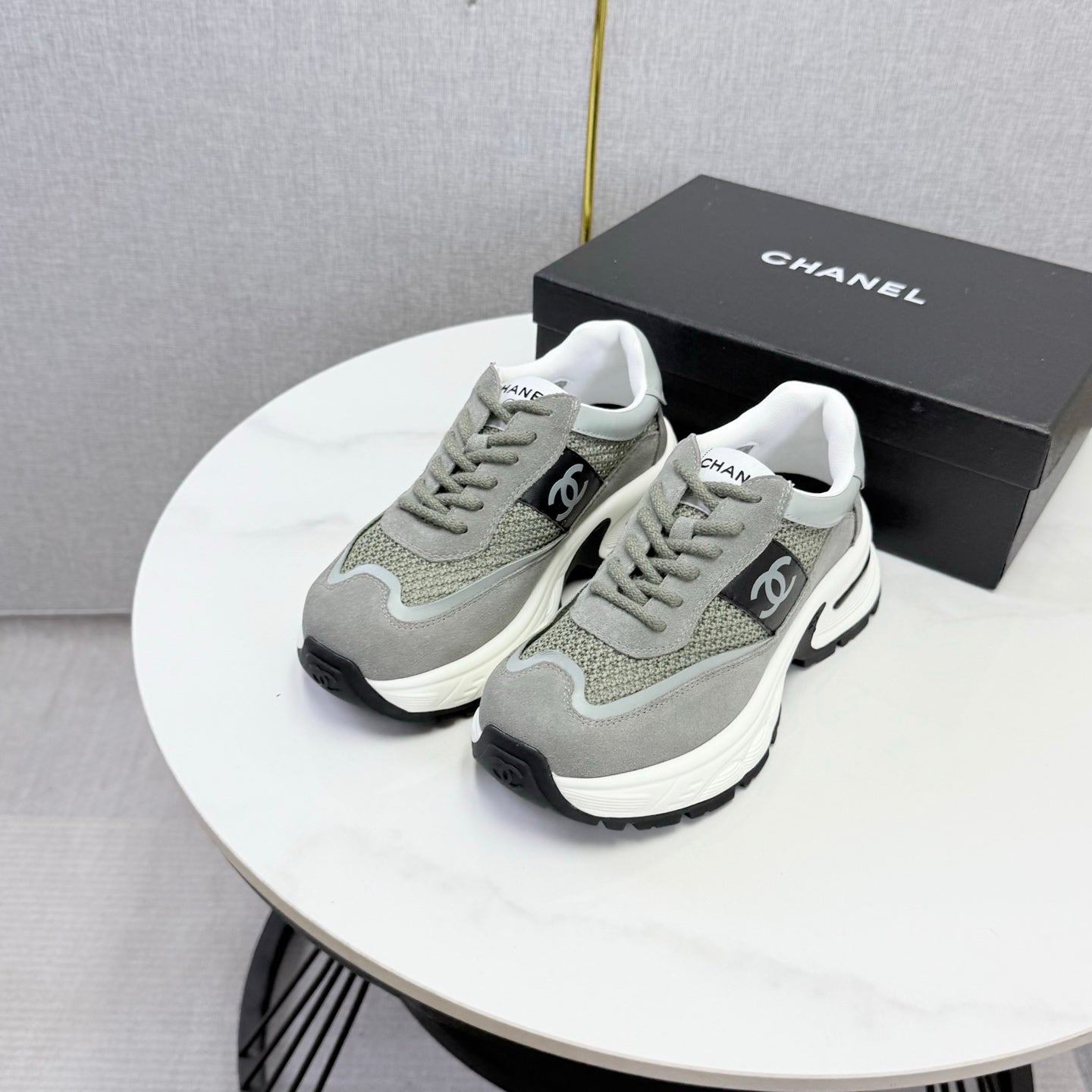 CC 26s Runners Sneakers Grey Mesh Suede 865807