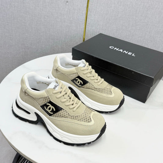 CC 26s Runners Sneakers Khaki Mesh Suede 865808