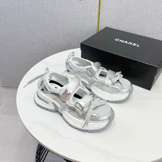CC 26s Casual Sneakers White Sliver Leather Mesh 865830
