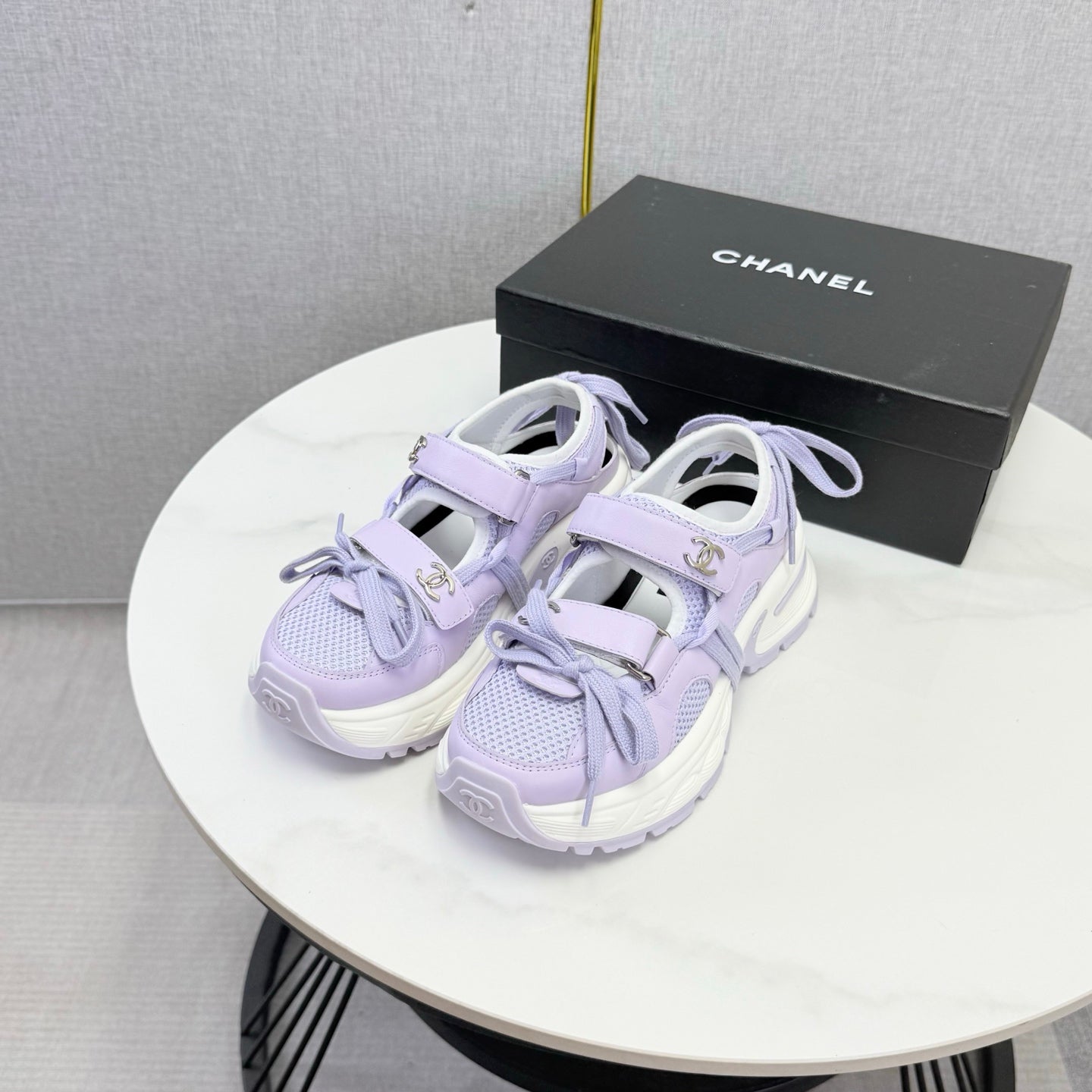 CC 26s Casual Sneakers Purple Leather Mesh 865833