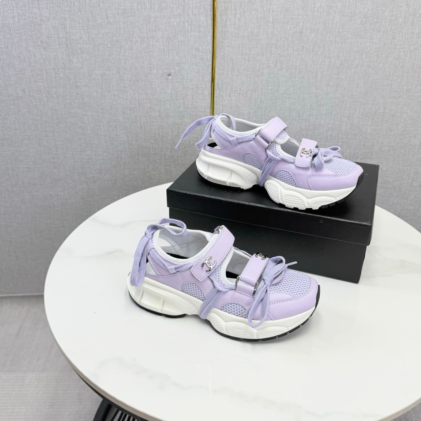 CC 26s Casual Sneakers Purple Leather Mesh 865834