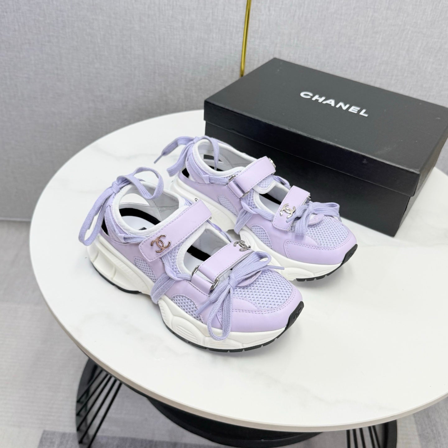 CC 26s Casual Sneakers Purple Leather Mesh 865834