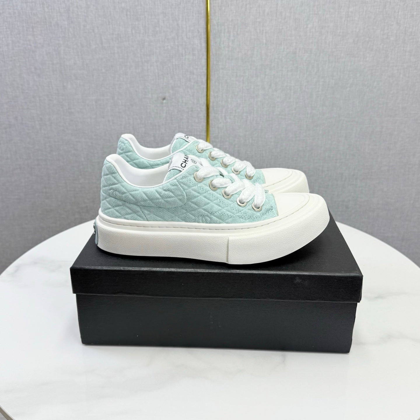 CC 26s Platform Sole Sneakers Mint Blue Canvas 972896