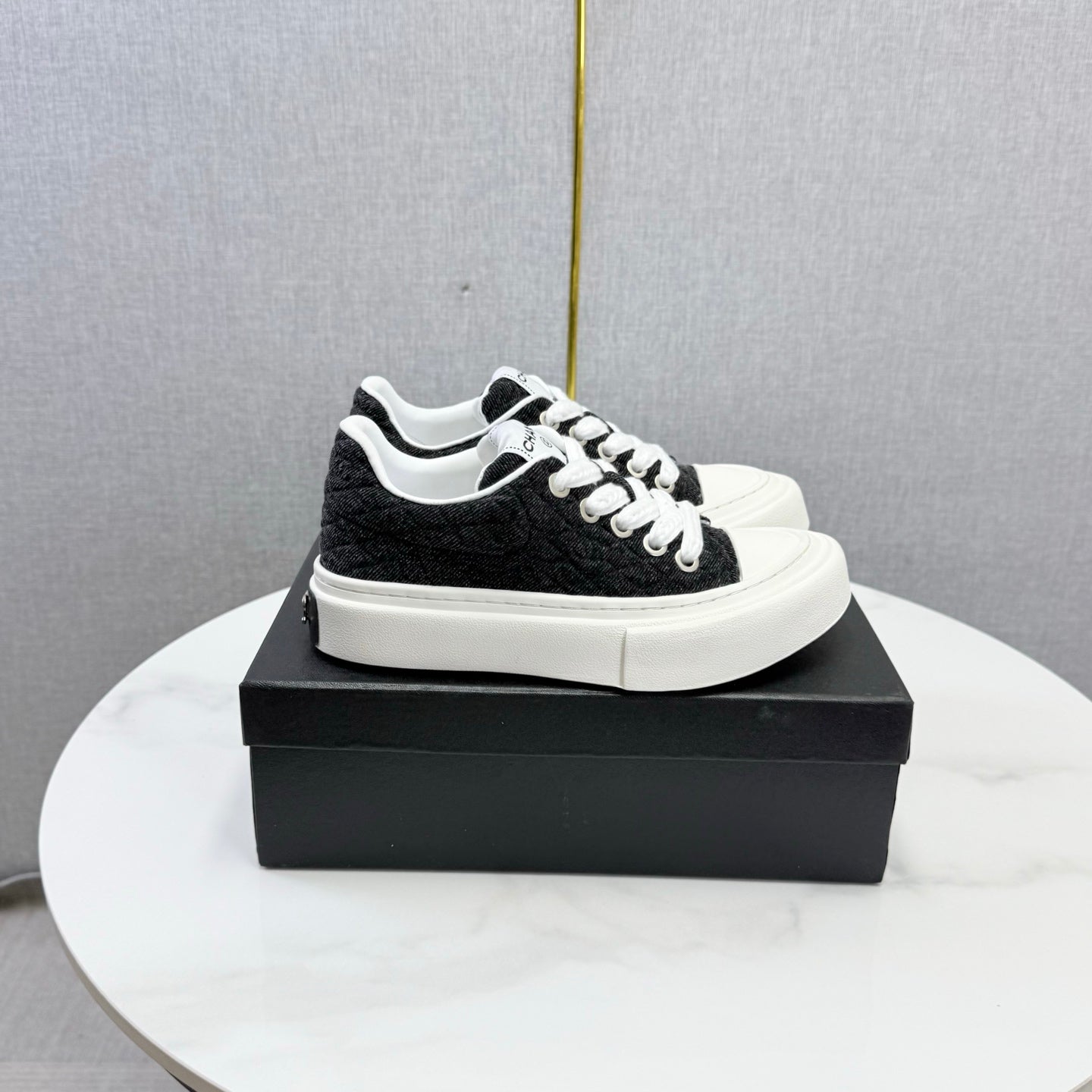 CC 26s Platform Sole Sneakers Black Canvas 972898