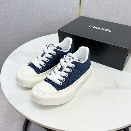 CC 26s Platform Sole Sneakers Dark Blue Canvas 972899