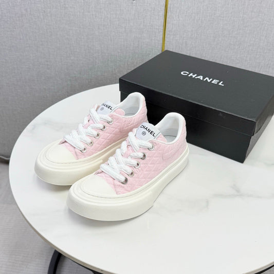 CC 26s Platform Sole Sneakers Light Pink Canvas 972900