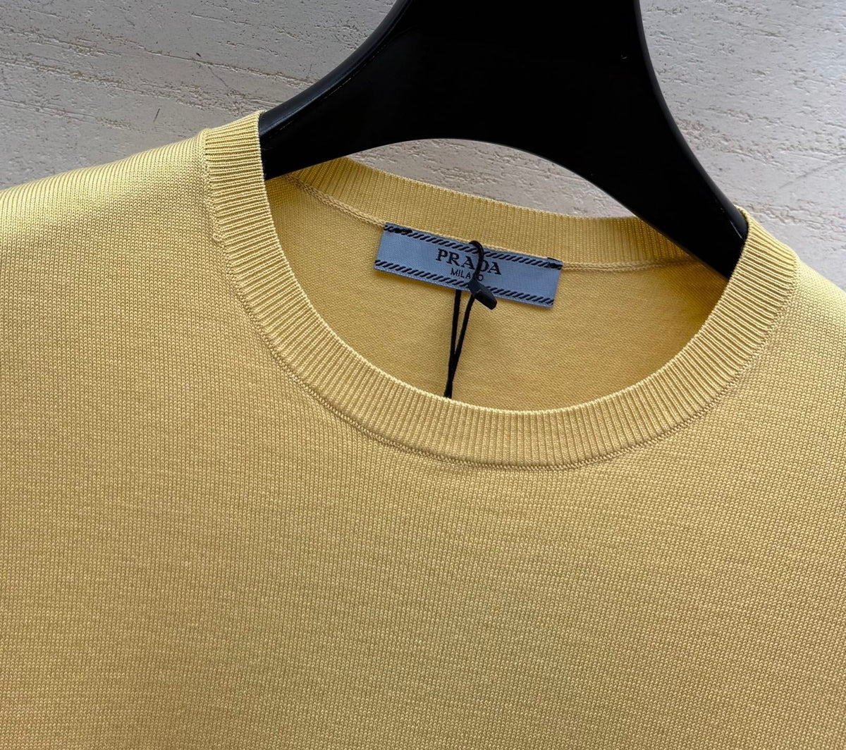 Prada 26s Light Yellow Silk Nylon 398040
