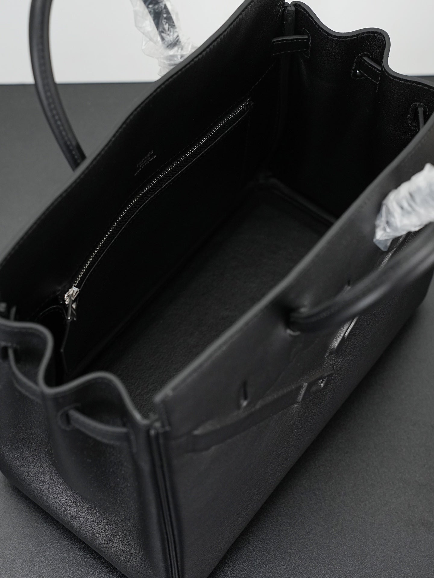 HM Birkin Shadow 25cm Black Leather 284509