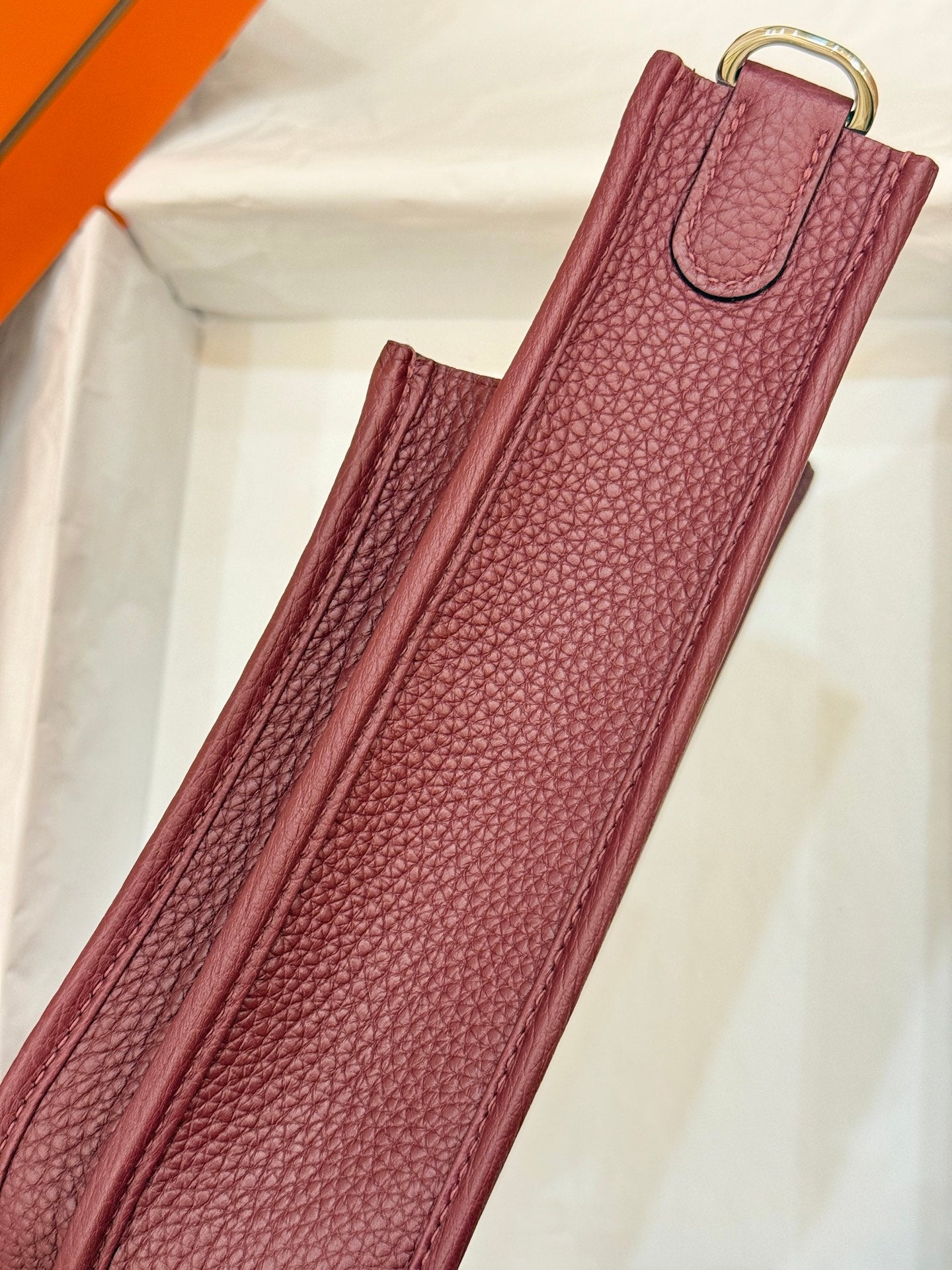 HM Evelyne 23cm Bordeaux Wine Red Togo Leather 281212