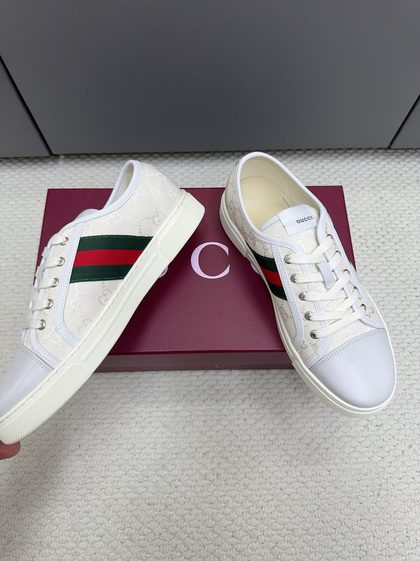 GG Tennis 1977 Sneakers White Canvas Leather 788206