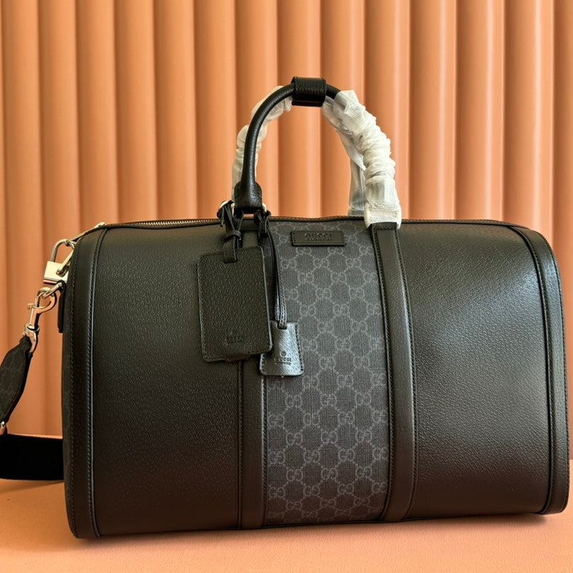 Gucci Duffle Bag 44 Black Canvas 239956