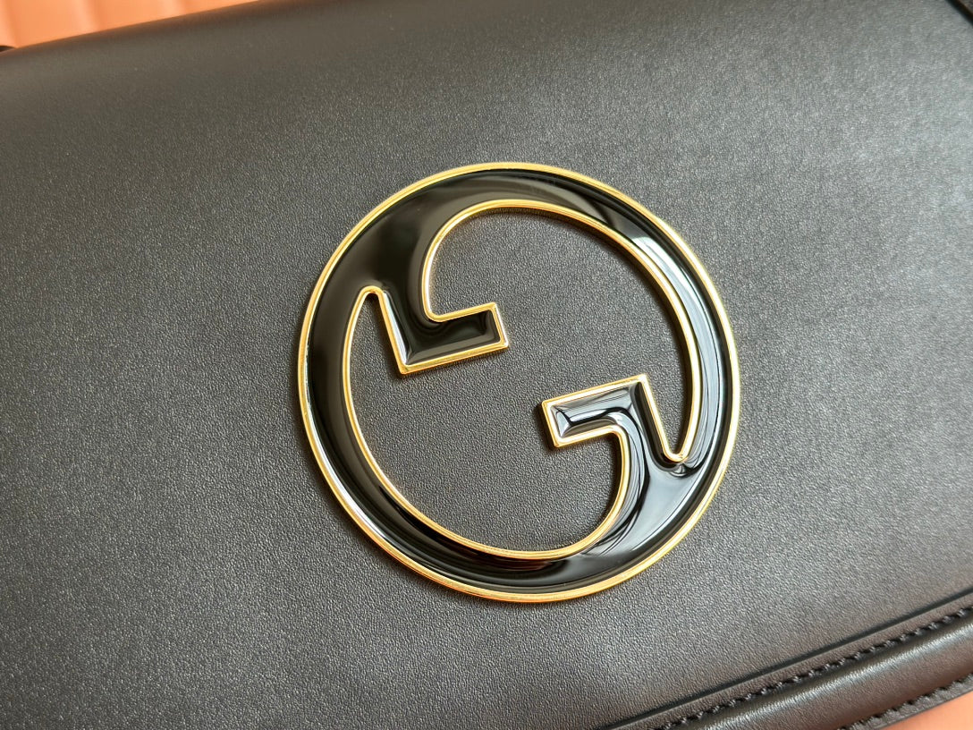 GG Blondie Large Handbag 32cm Black Calfskin