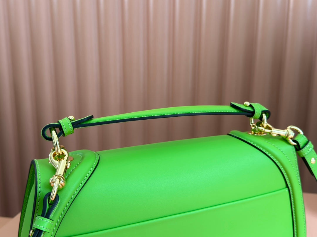 GG Blondie Large Handbag 32cm Green Calfskin