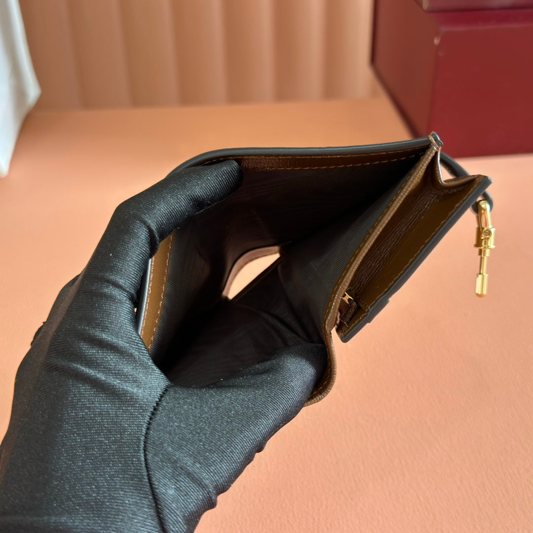 GG Jackie 1961 GG Supreme Wallet Brown Beige Canvas Leather