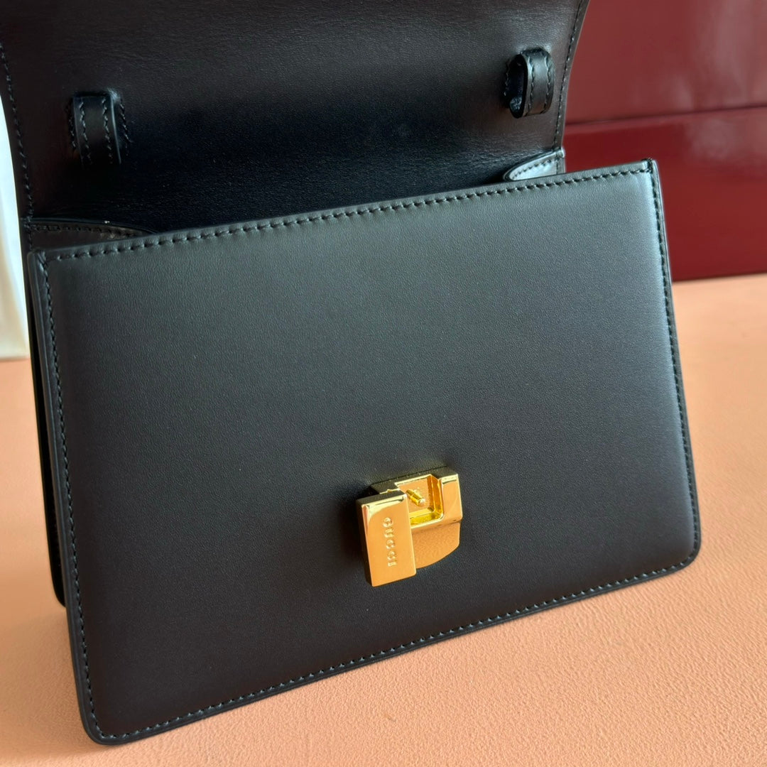 GG Sylvie Mini Chain Bag Black Lambskin