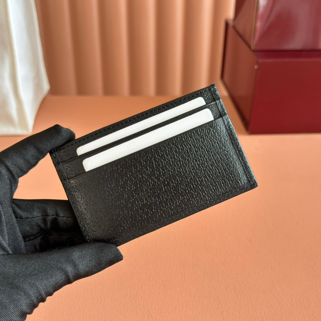 GG Ophidia Card Holder Black Leather