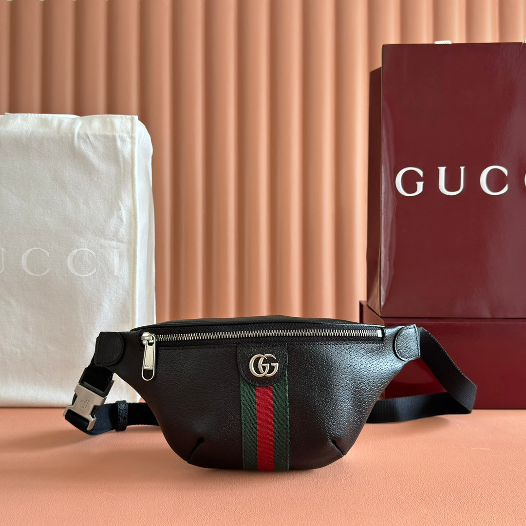 GG Ophidia Small Belt Bag Black Leather 292600