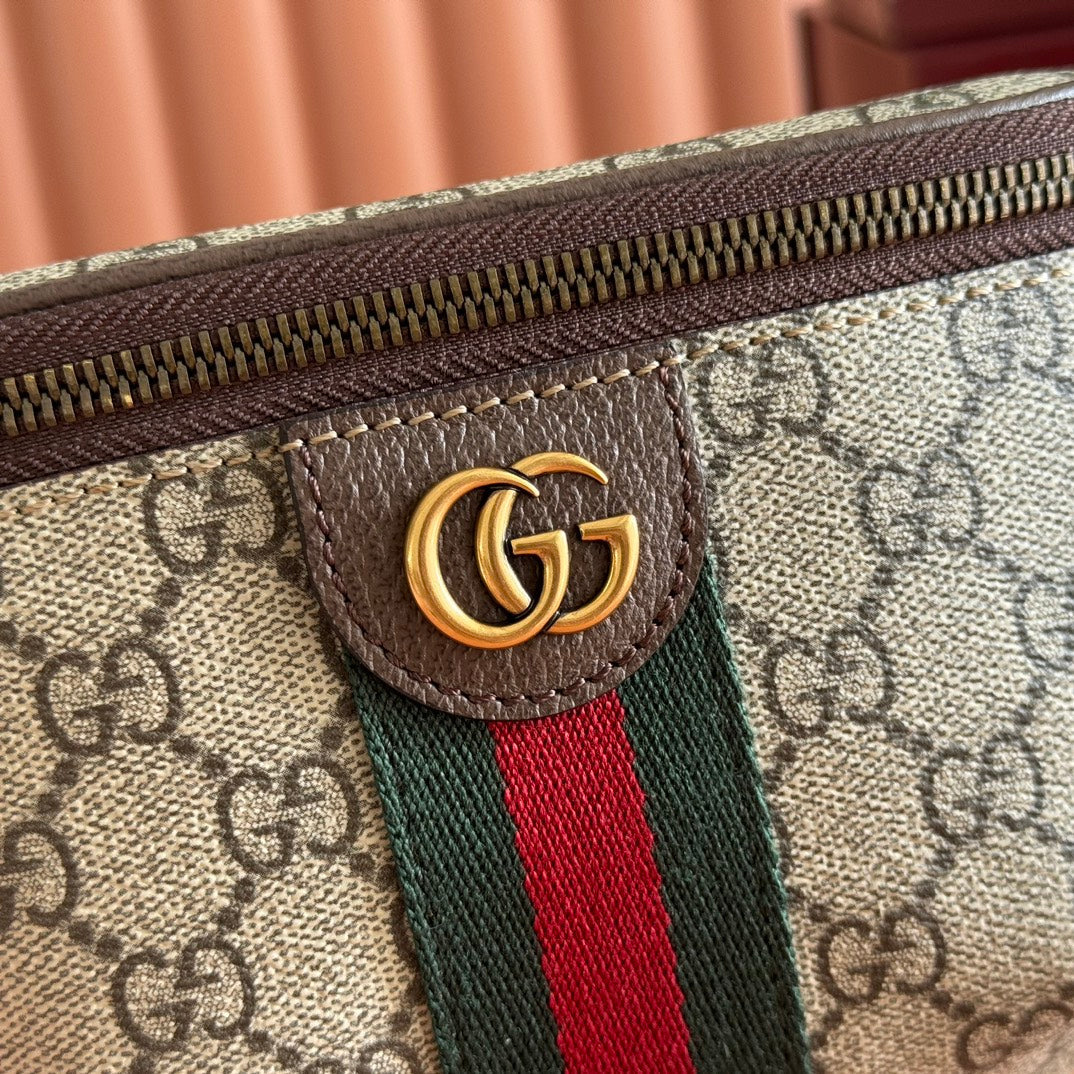 GG Ophidia Small Belt Bag Beige Canvas Leather 292597