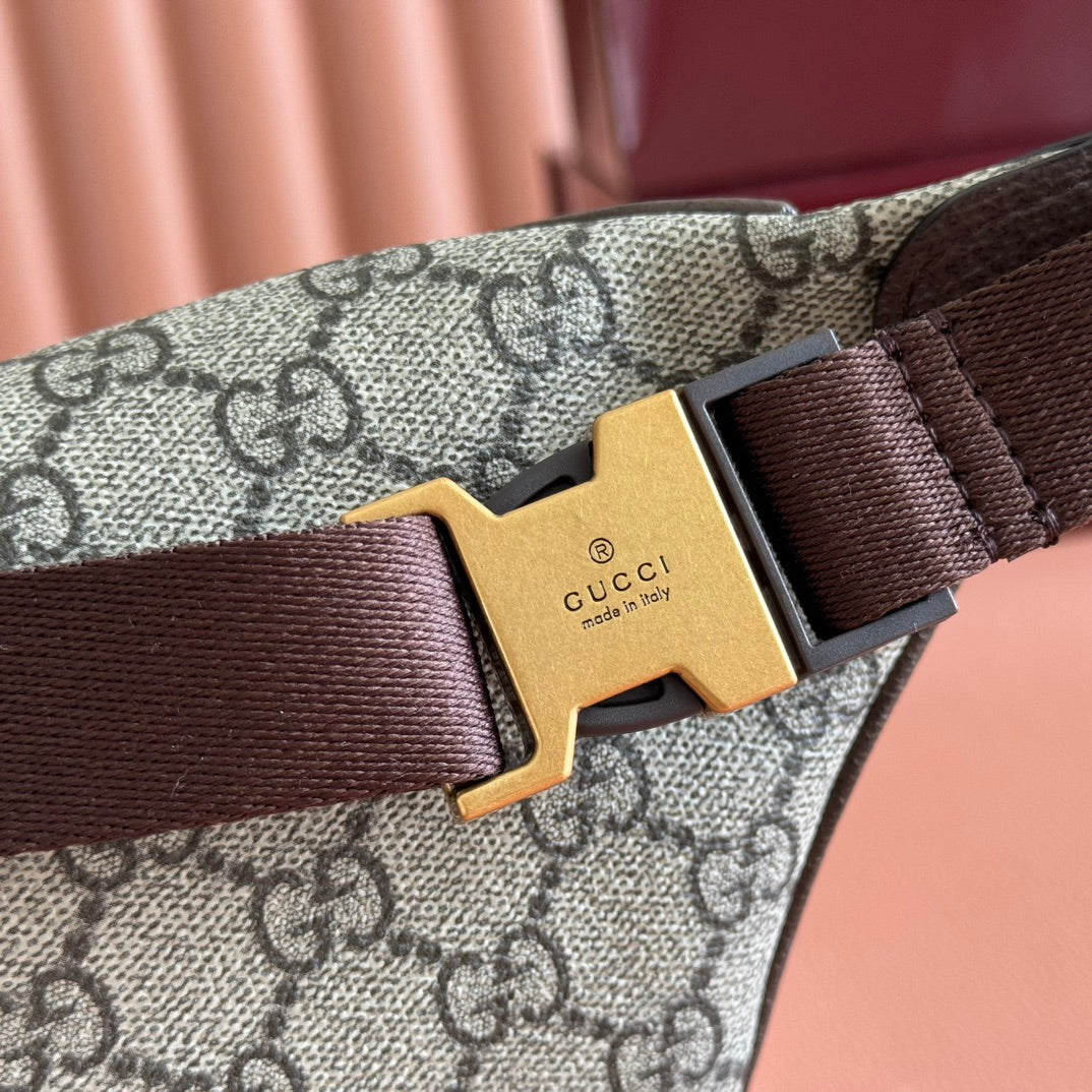 GG Ophidia Small Belt Bag Beige Canvas Leather 292597