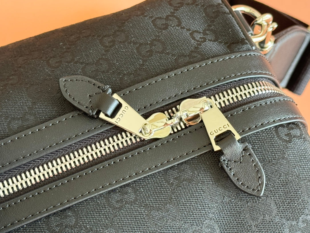 GG FW25 Monogram Large Duffle Bag Black Fabric