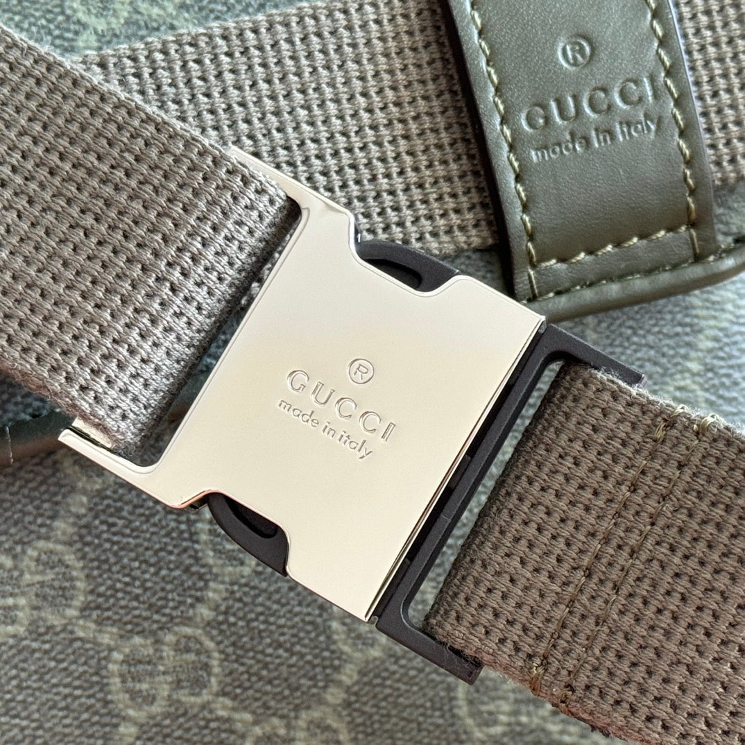 GG Monogram Small Belt Bag Forest Green Fabric