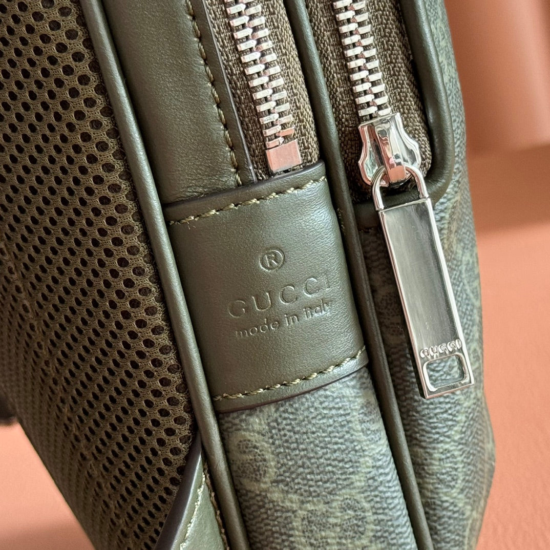 GG Monogram Small Slingbag Forest Green Fabric