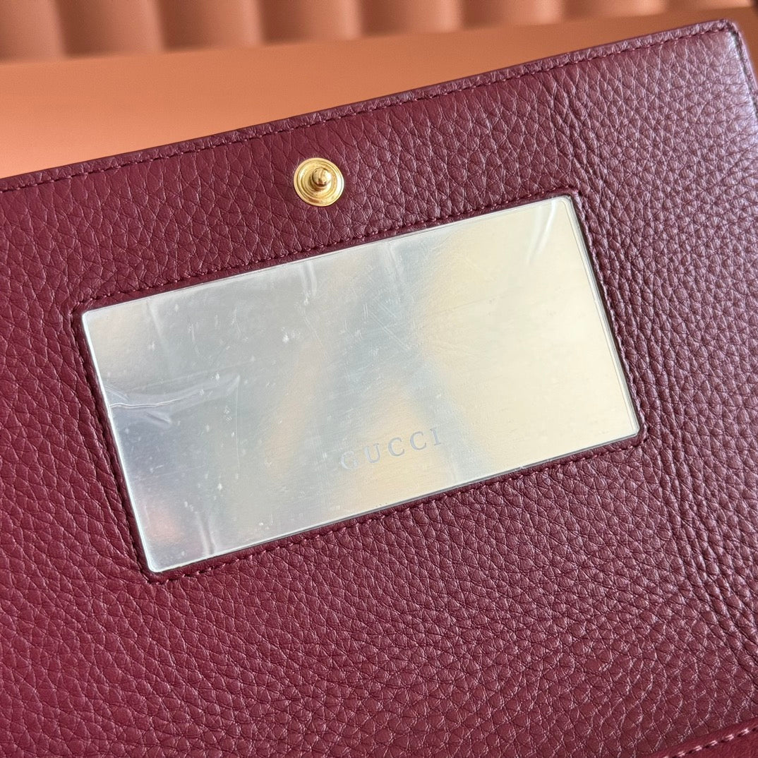 GG Marmont Wallet On Chain Black Leather