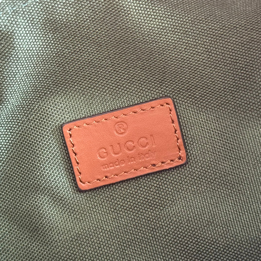 Gucci Boston Bag 20 Brown Beige Denim Leather 285246