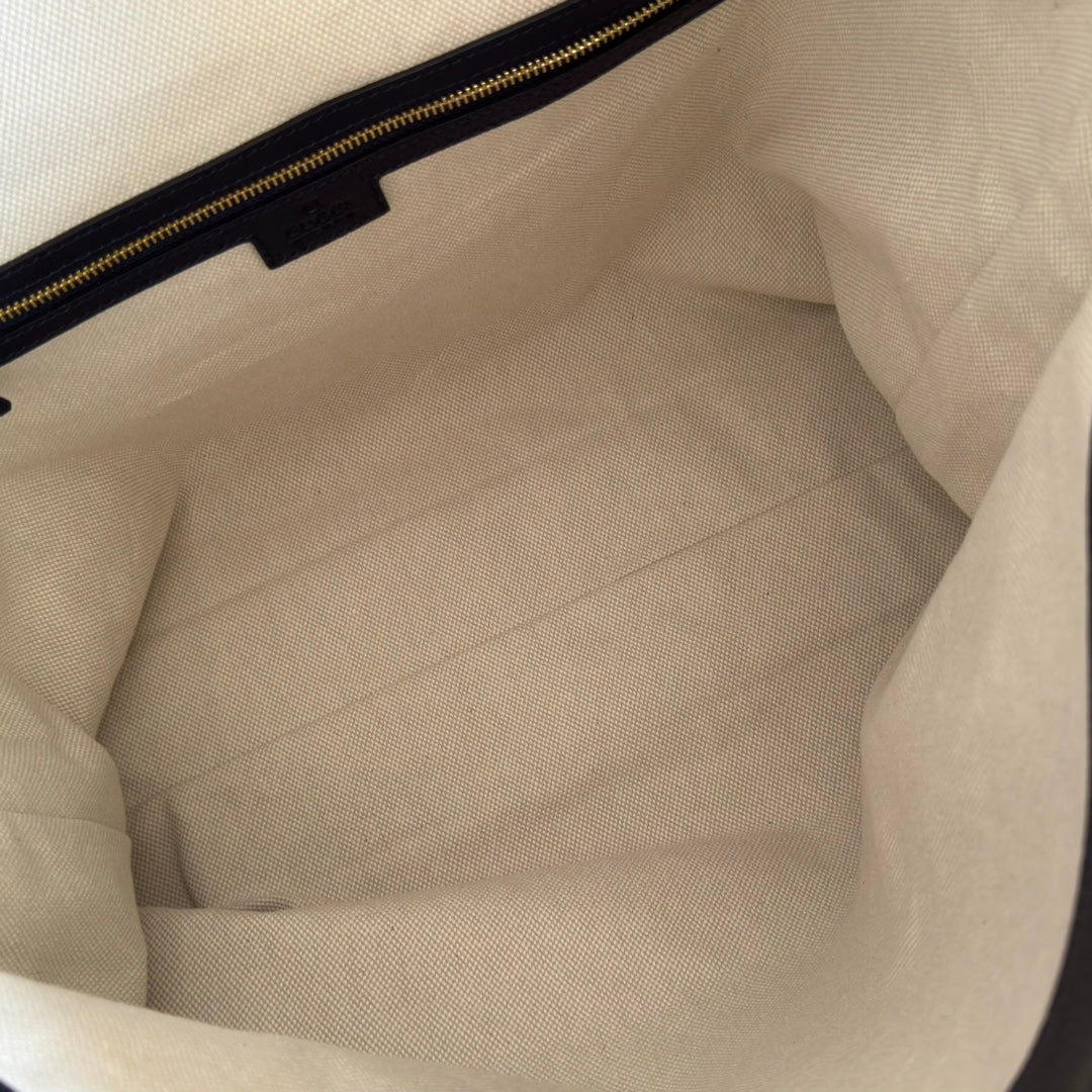 GG Beatrix Large Tote Bag  Beige & Dark Blue GG Monogram Fabric Monogram Fabric