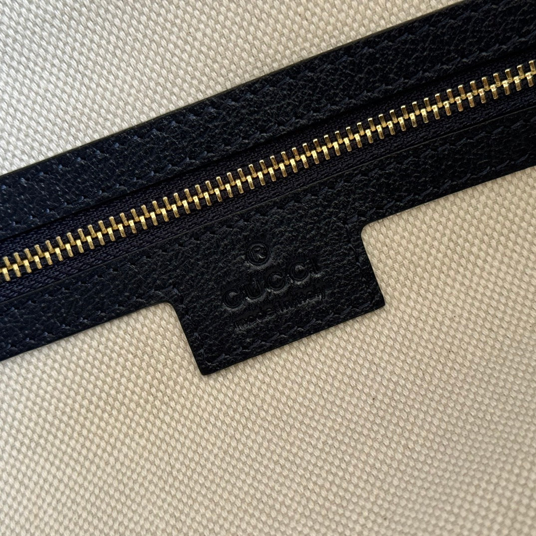 GG Beatrix Large Tote Bag  Beige & Dark Blue GG Monogram Fabric Monogram Fabric