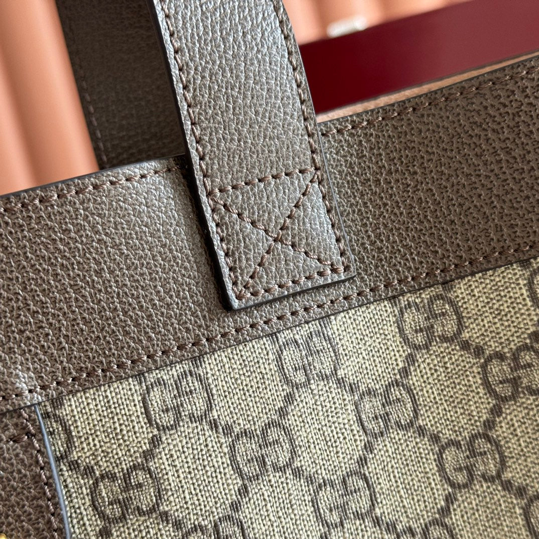 Gucci Ophidia GG Supreme Tote Bag 41cm Brown Beige Canvas 273714