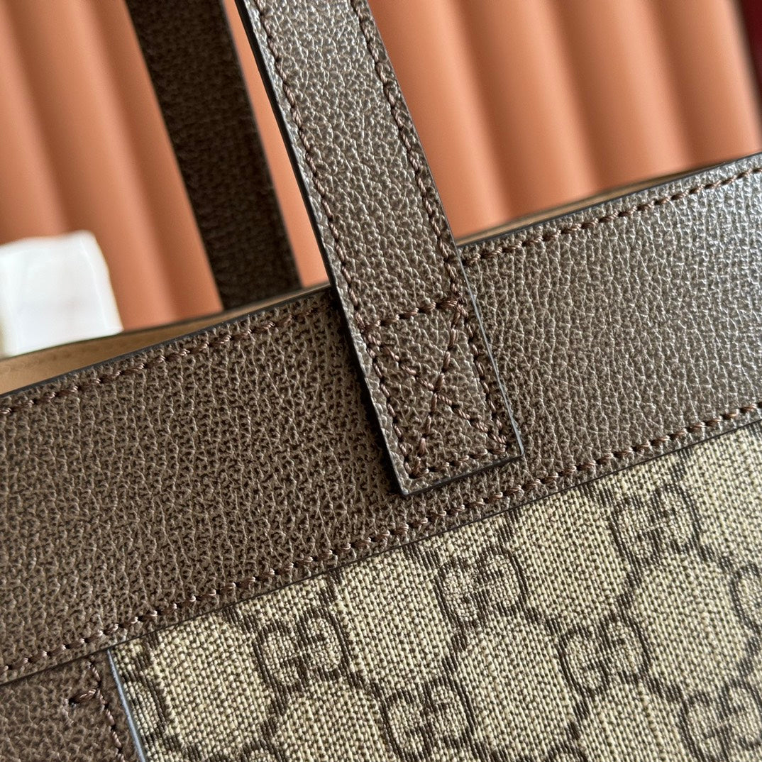 Gucci Ophidia GG Supreme Tote Bag 44cm Brown Beige Canvas 273715