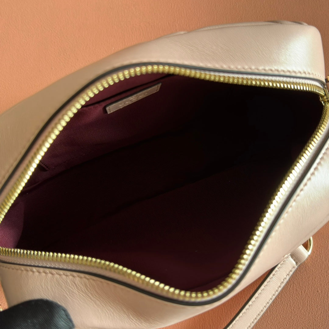 GG 2025 Marmont Bag 24cm Pink Gold Lambskin 273725
