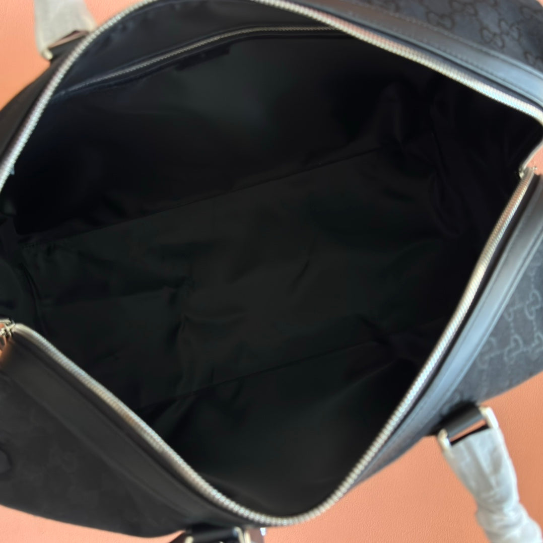 GG FW25 Monogram Medium Duffle Bag Black Fabric