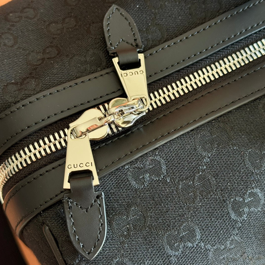 GG FW25 Monogram Medium Duffle Bag Black Fabric