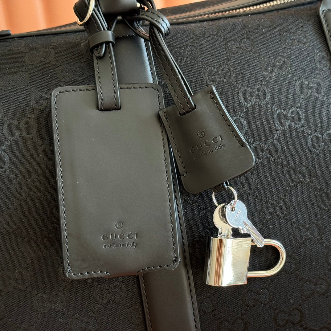 GG FW25 Monogram Medium Duffle Bag Black Fabric